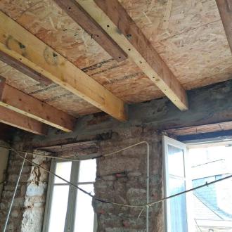 Chantier anti mérule réalisé à Douarnenez (29100) en juillet 2026